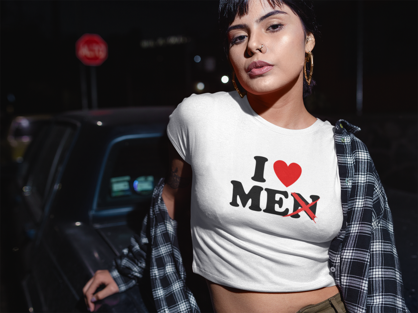 I Love Myself- White Baby Tee