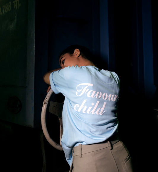 Favourite Child- Sky Blue Crew Neck T-shirt