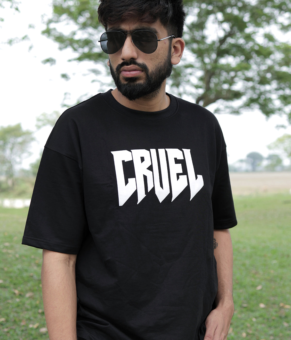 No Time For Romance- Black Crew Neck T-shirt