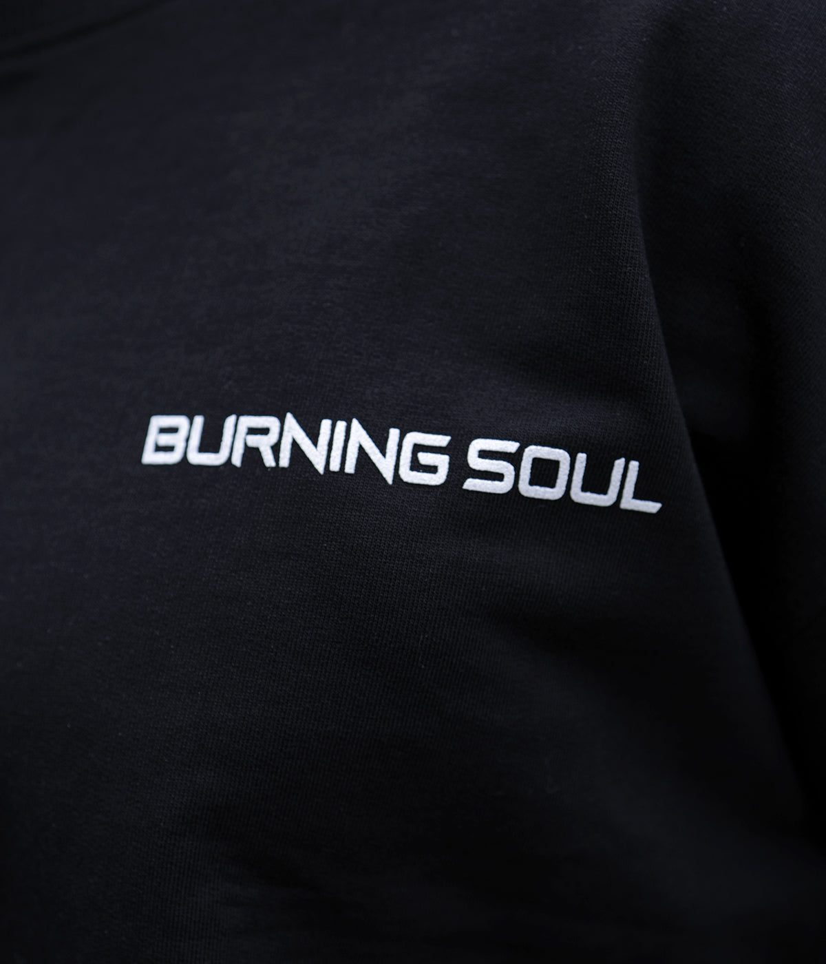 Burning Soul- Fire Print Black Crew Neck T-shirt