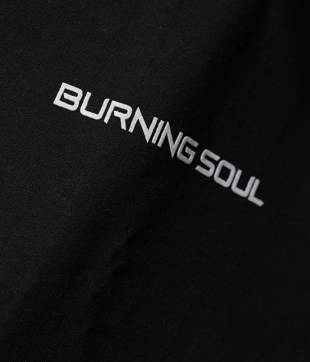 Burning Soul- Fire Print Black Crew Neck T-shirt