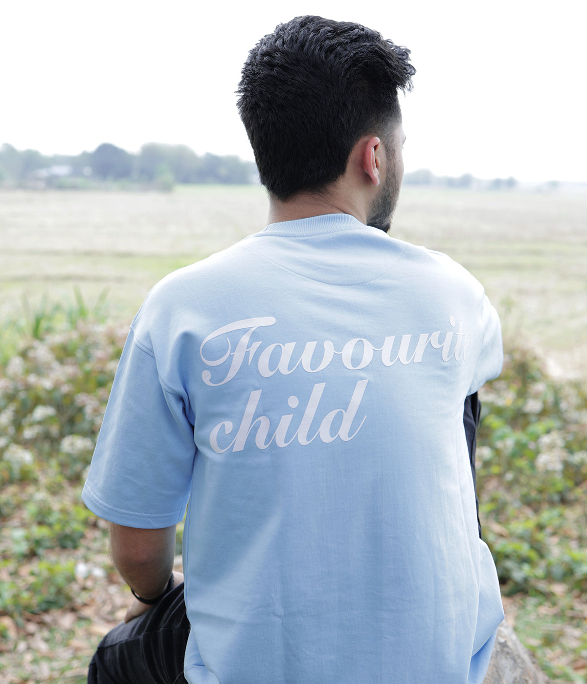 Favourite Child- Sky Blue Crew Neck T-shirt
