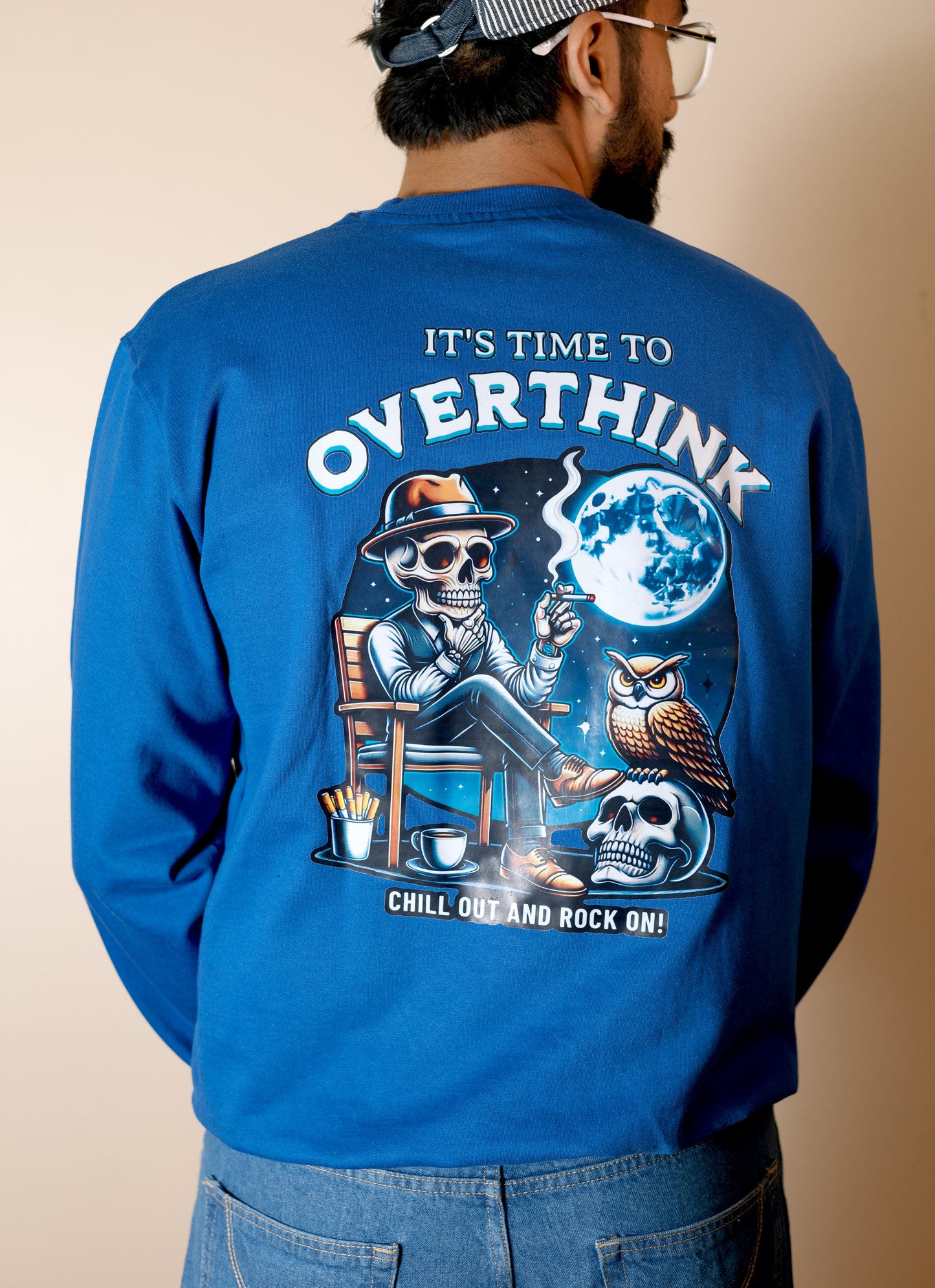 OVERTHINK BLUE - FULL SLEEVES SWEATSHIRT FOR MEN & WOMEN