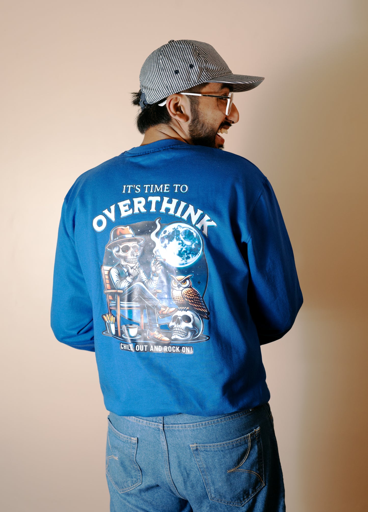 OVERTHINK BLUE - FULL SLEEVES SWEATSHIRT FOR MEN & WOMEN