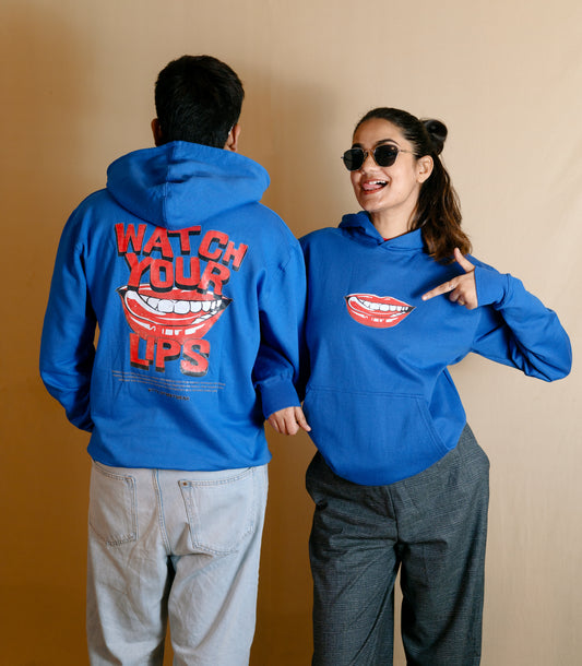 WATCH UR LIPS - FULL SLEEVE GRAPHICS PRINTED HOODIE FOR MEN & WOMEN