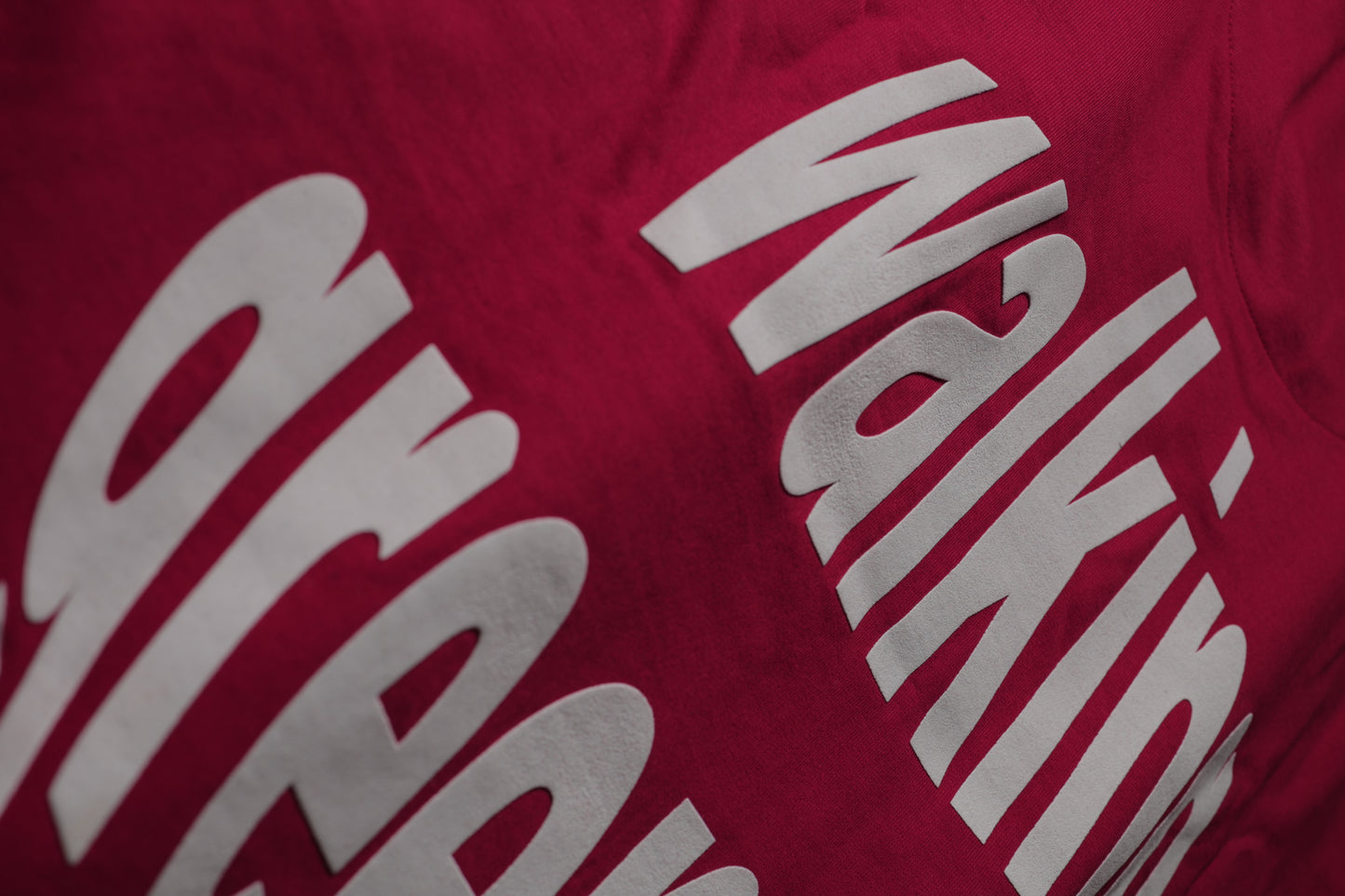 Walking Green Flag- Red Round Neck T-shirt