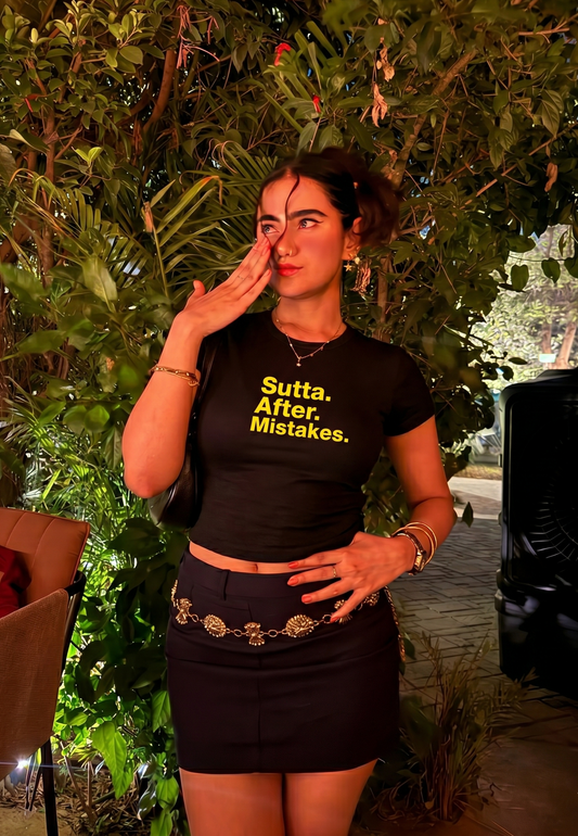 Sutta After Mistakes- Balck Baby Long tee