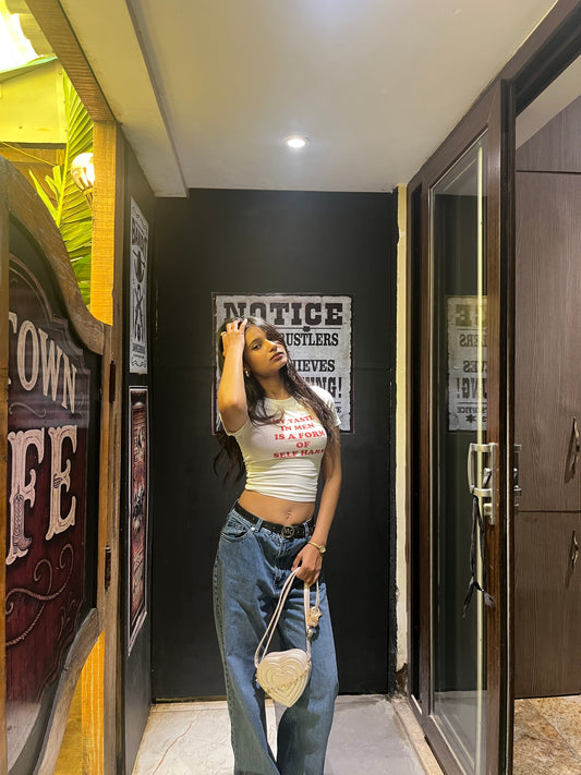 My Taste In Men-White Long Baby tee