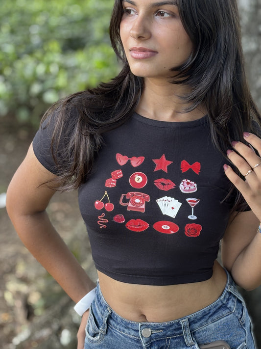 GLOW GIRL ERA FIT- Short Baby Tee