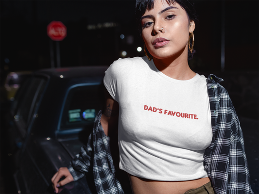DAD'S FAVOURITE- White Crop Top