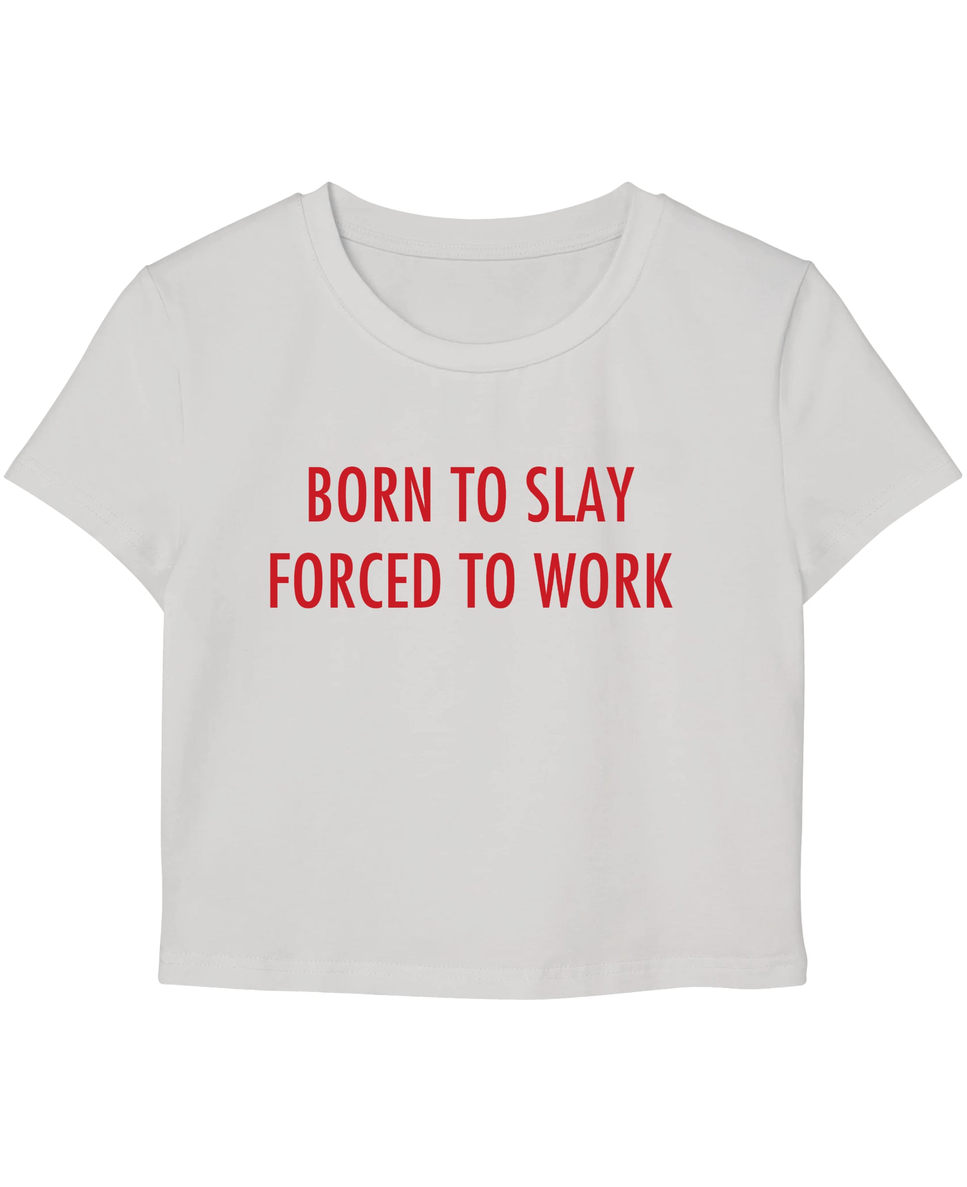 White Baby Tee Front Design