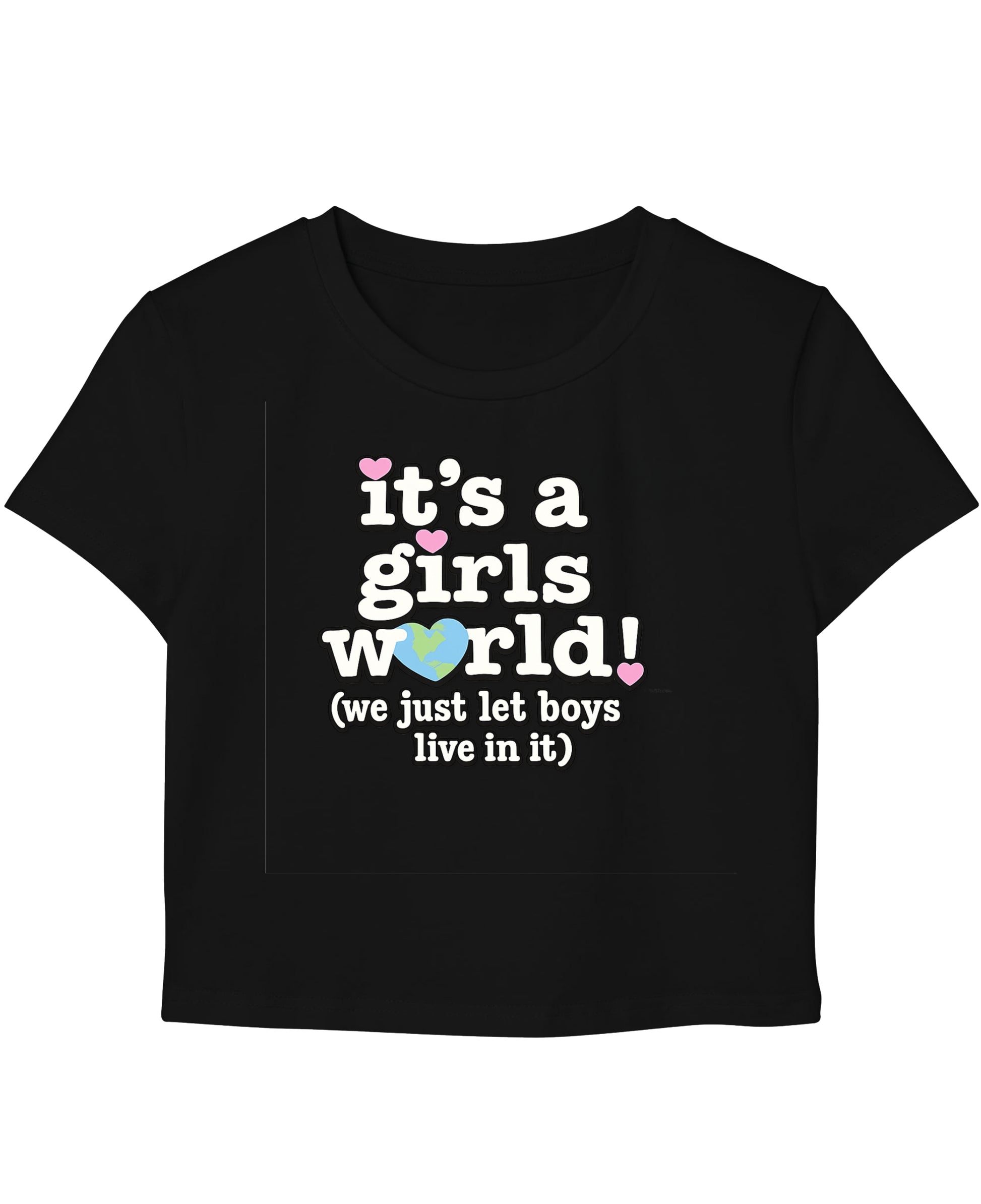 Black Baby Tee Front Design