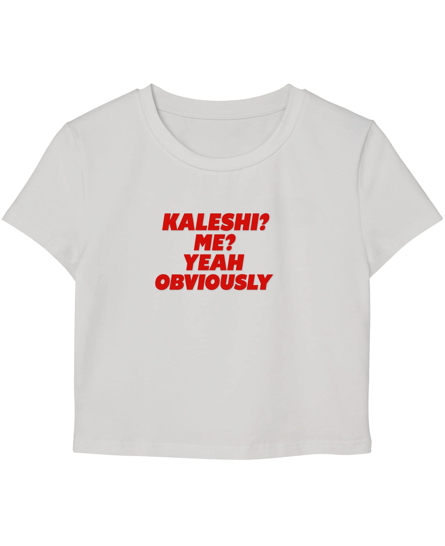 White Baby Tee Front Design