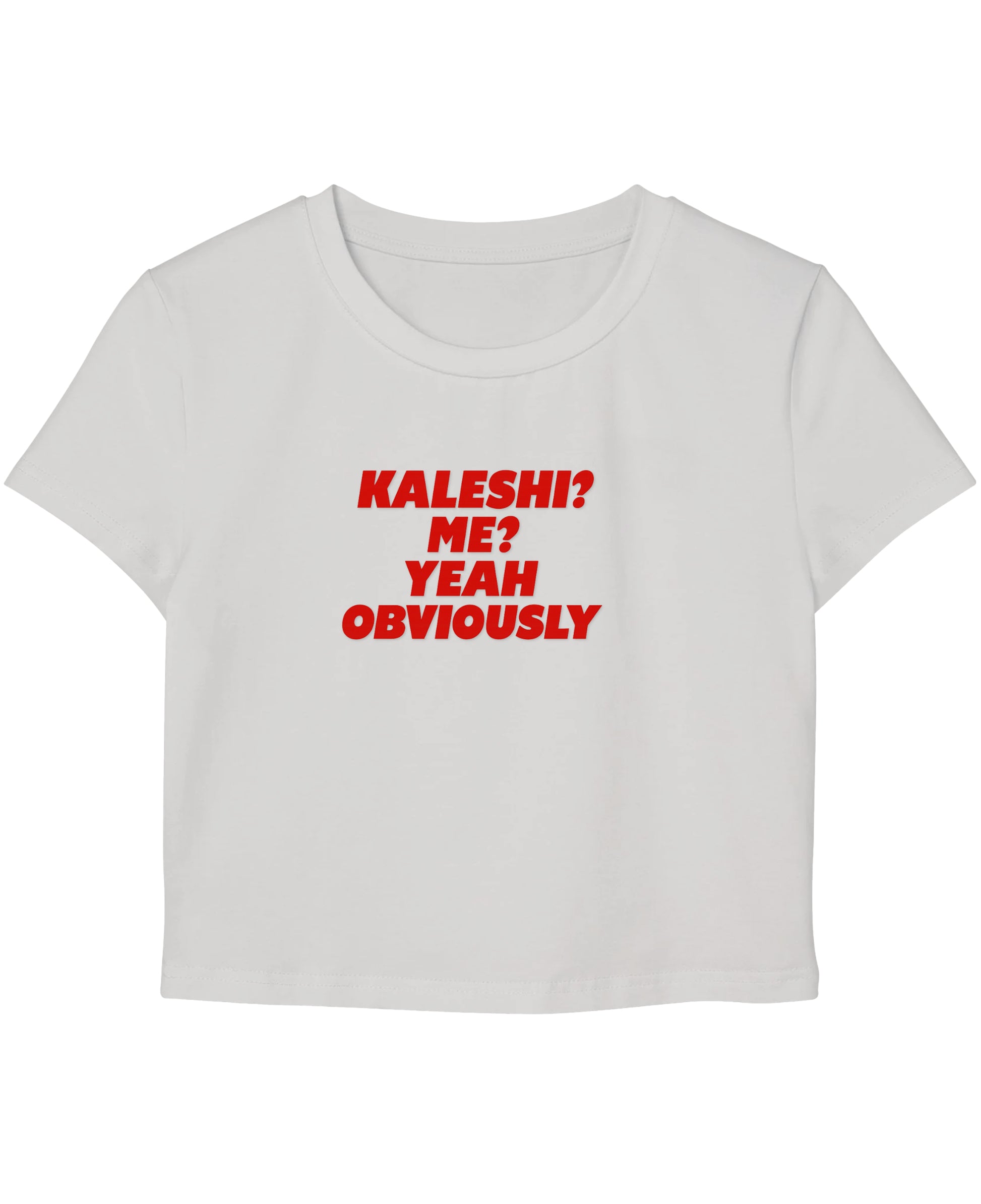 White Baby Tee Front Design