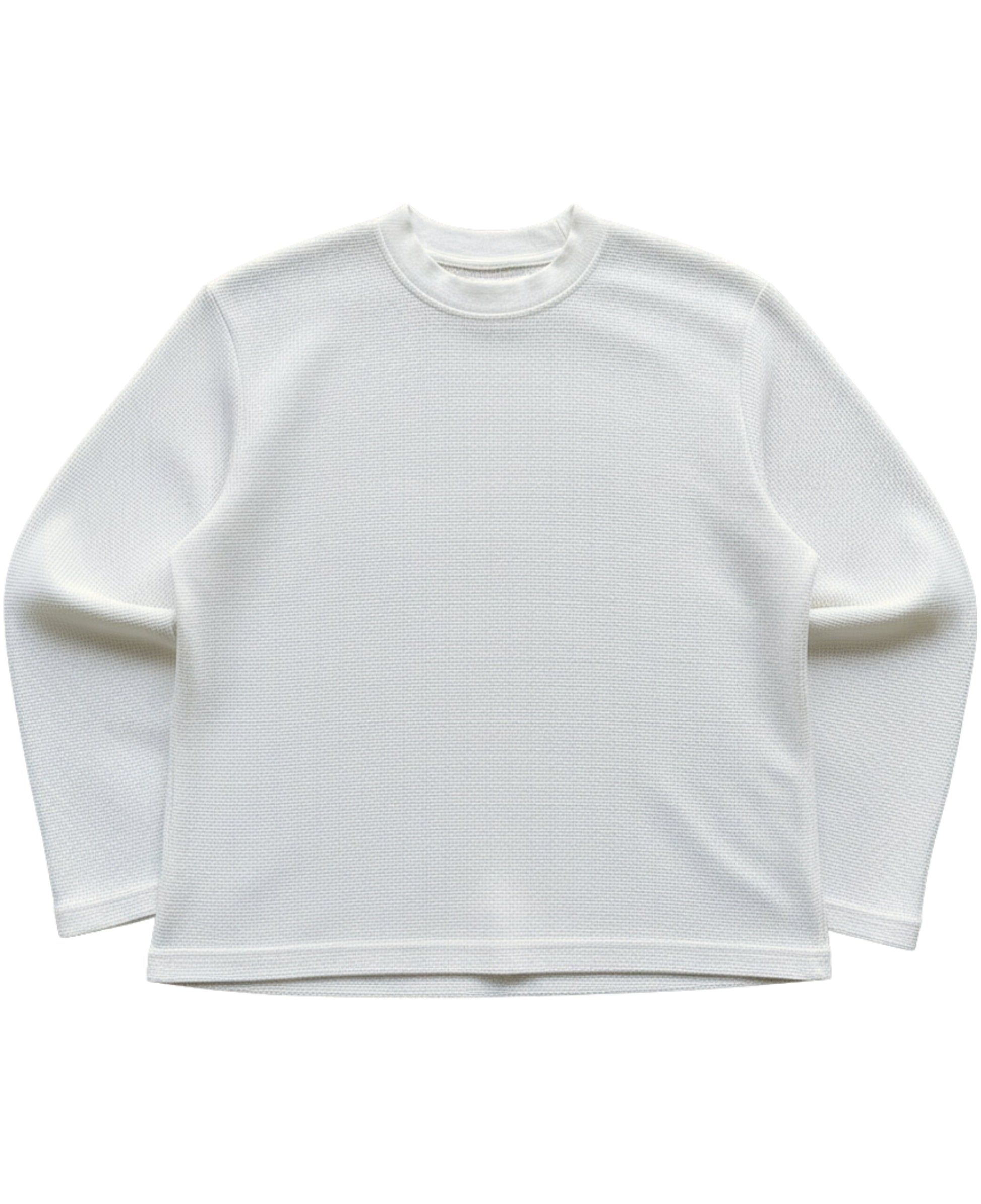Himgiri White Waffle Knit Front