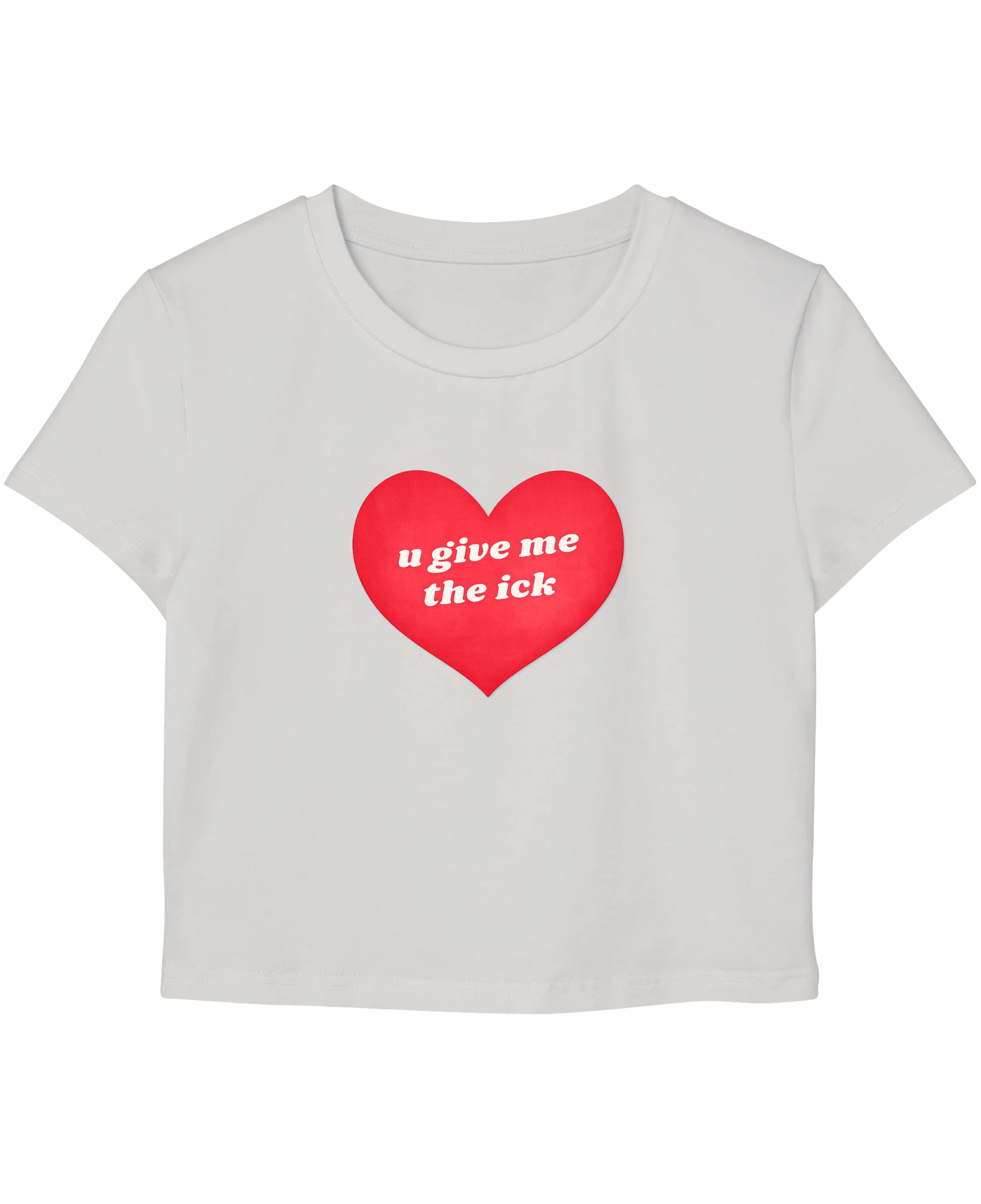 White Baby Tee Front Design
