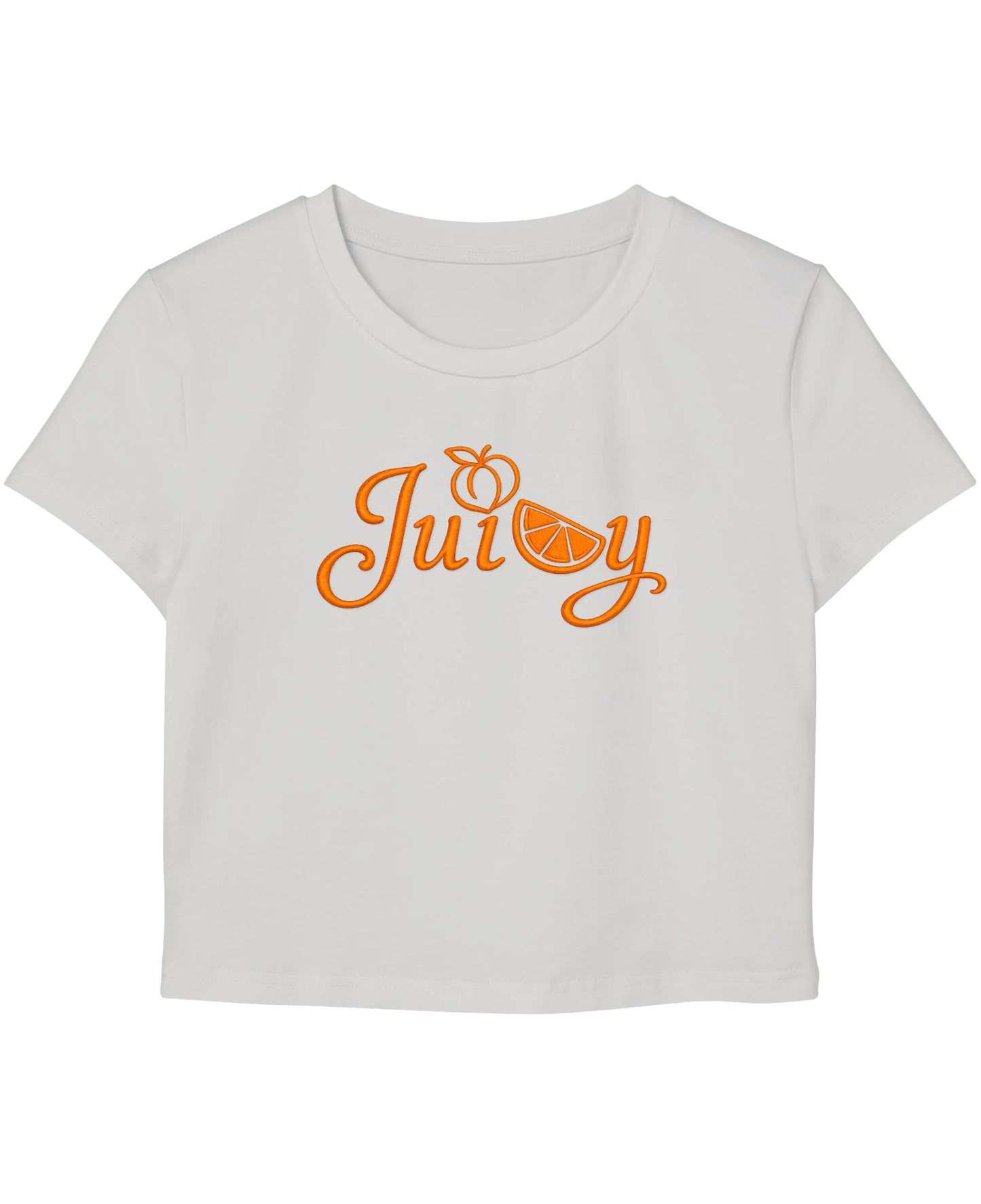 White Baby Tee Front Design