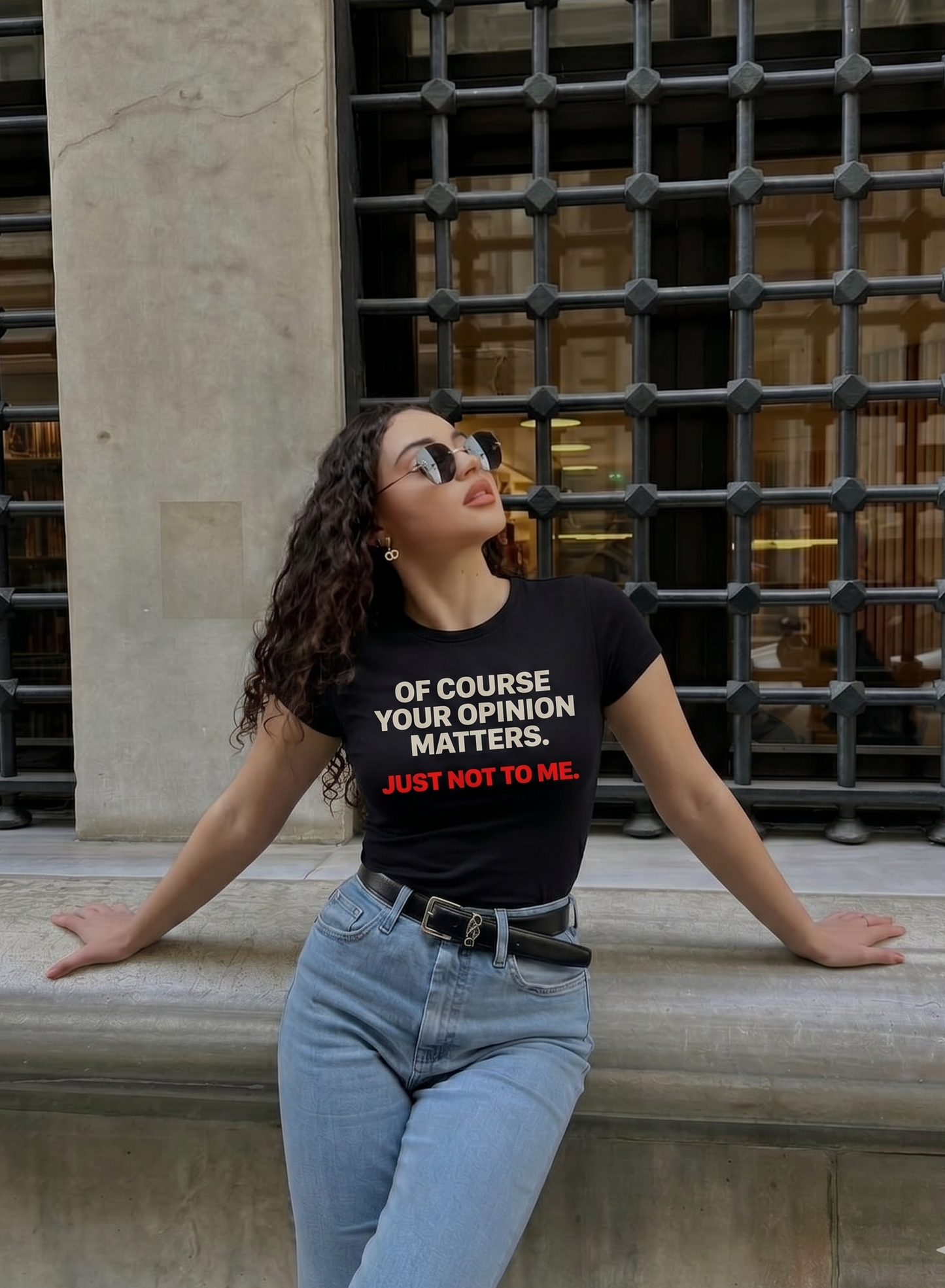 You opinion is Shit-Black Long Baby tee