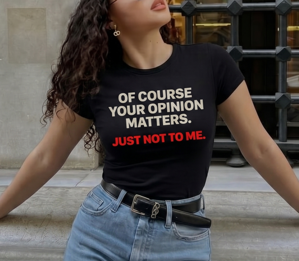 You opinion is Shit-Black Long Baby tee