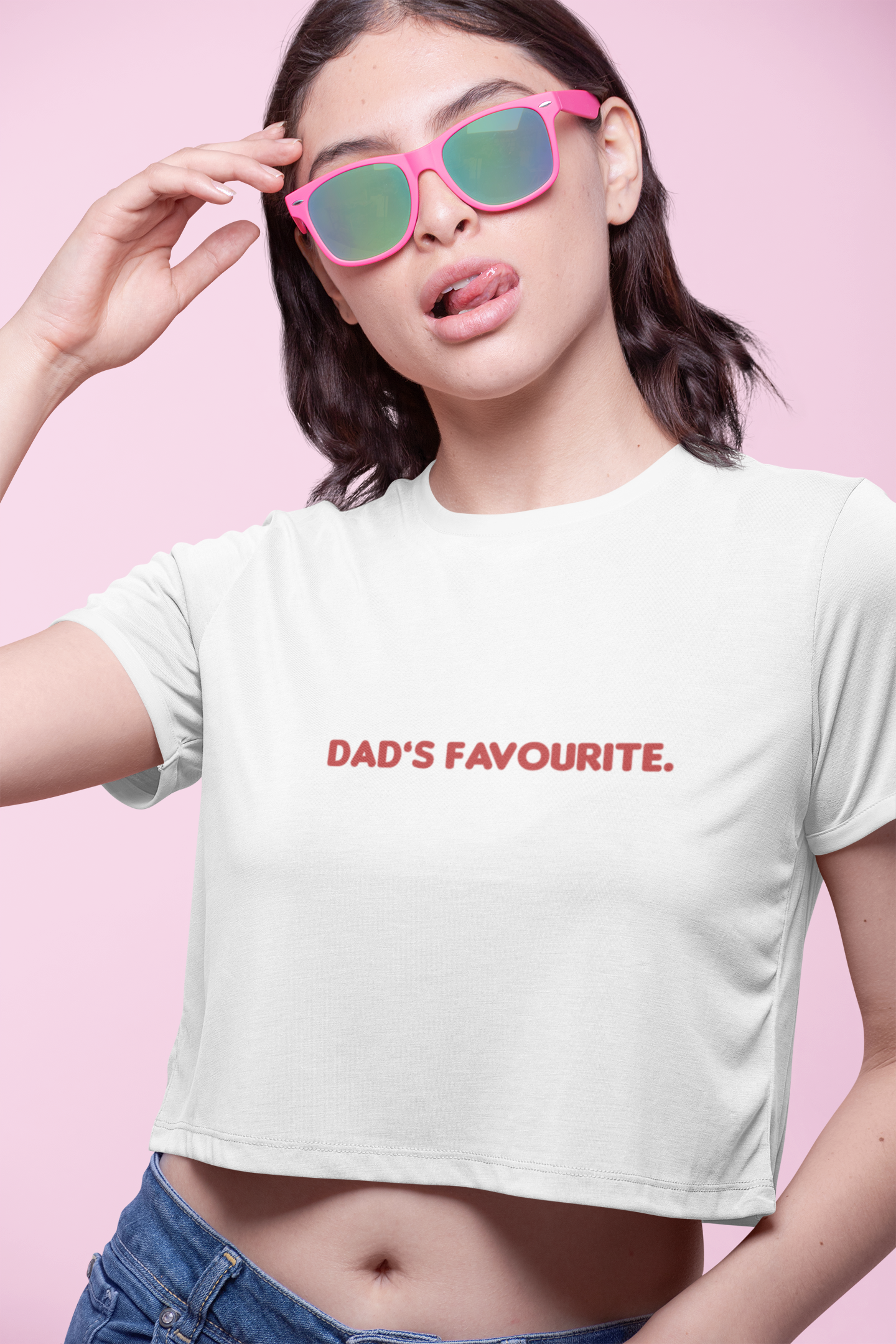 DAD'S FAVOURITE- White Crop Top
